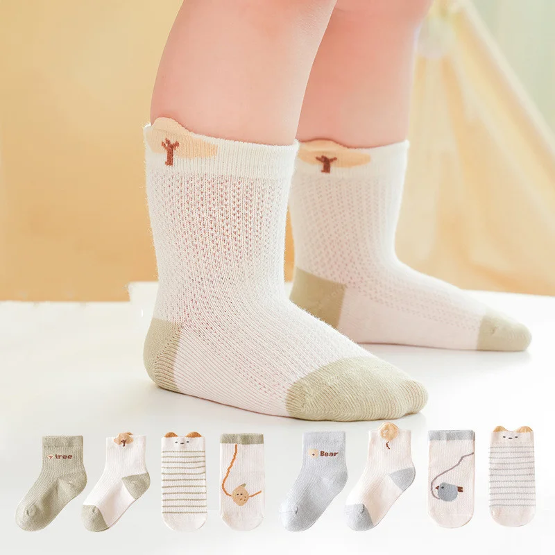 Calcetines de malla algodón para bebé – Verano suave sin costuras - imagen 4