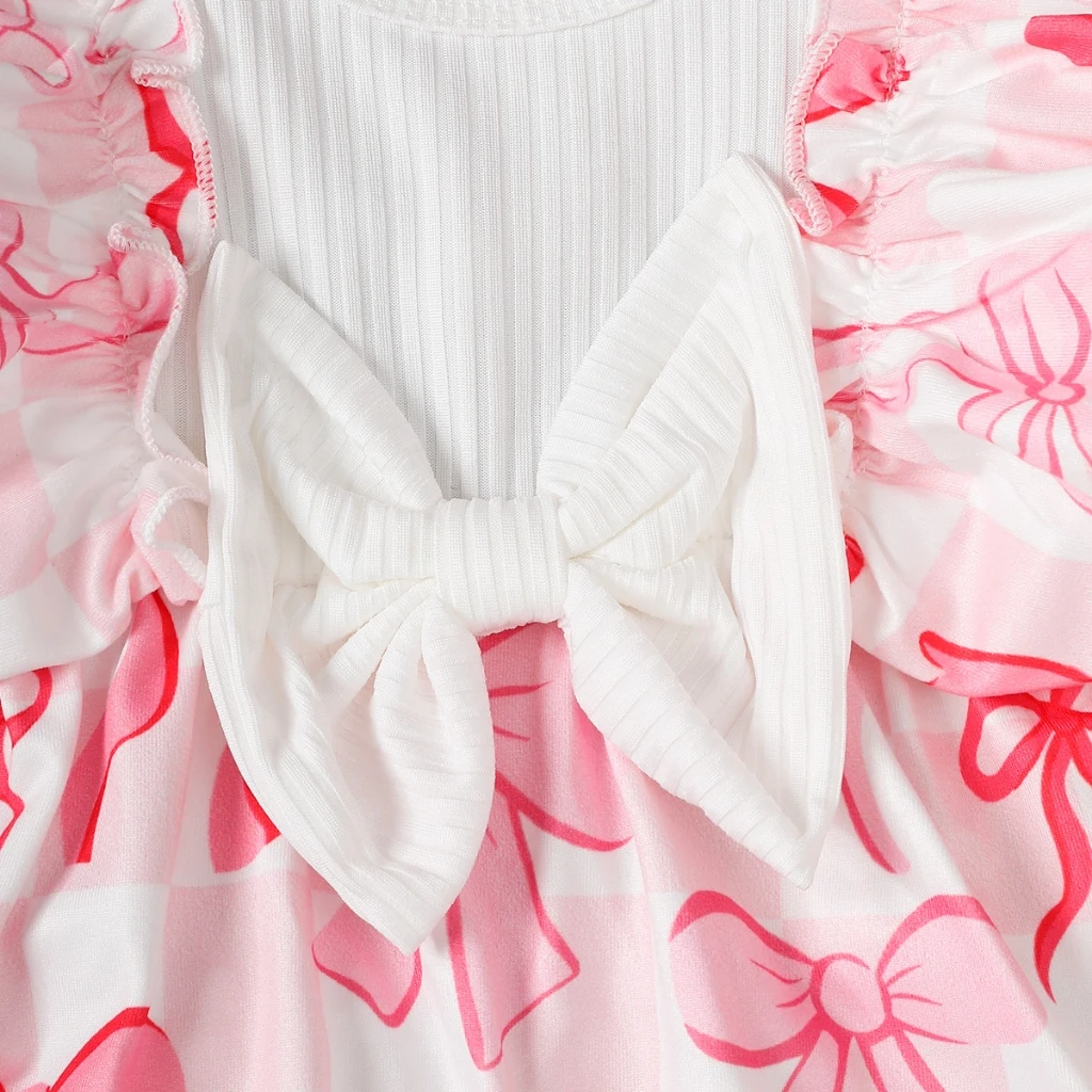 Pelele niña con lazo rosa - Manga larga para otoño - imagen 4