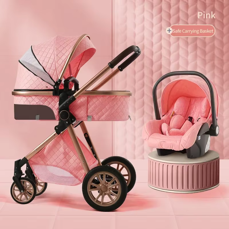 Cochecito 3 en 1 con cuna – Reclinable y plegable para recién nacido - imagen 4