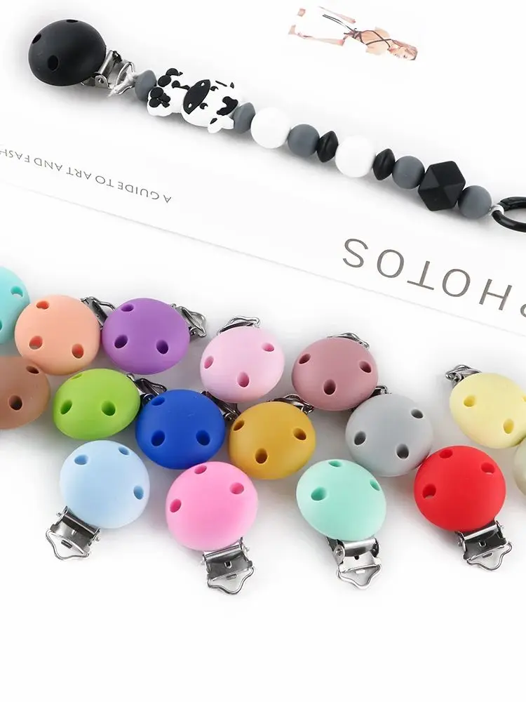 Clips redondos de silicona Kovict 30mm en color rosa