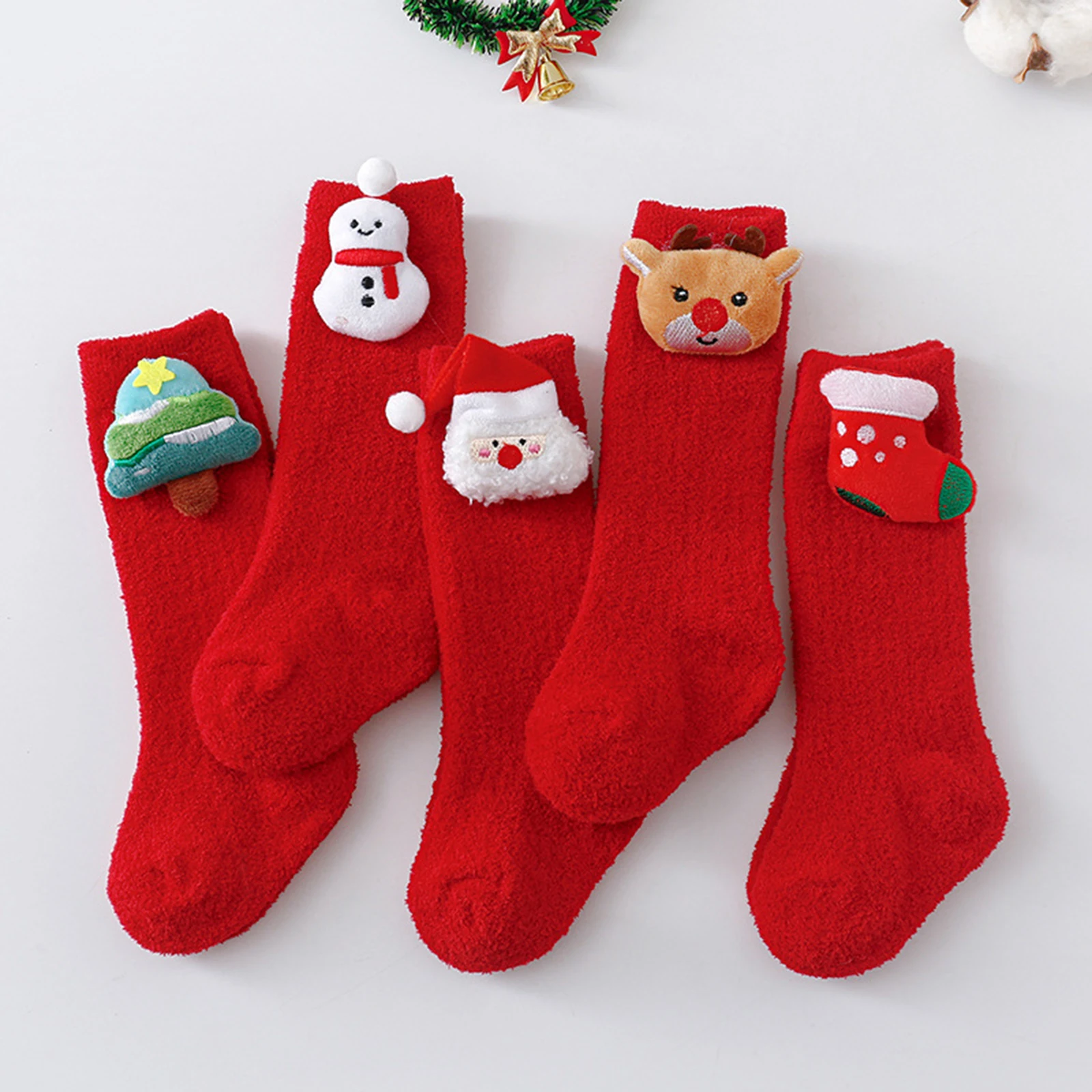 Calcetines navideños 3D con dibujos animados para niños - imagen 4