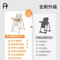 Trona evolutiva de comedor plegable para bebés
