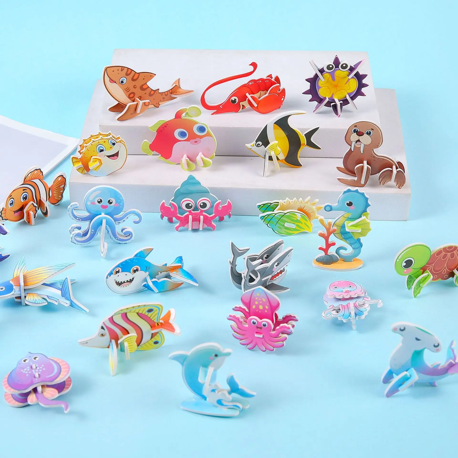 Mini rompecabezas de papel con dinosaurios para fiesta infantil - imagen 3