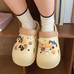 Sandalias de plataforma divertidas DIY para mujer, estilo jardín