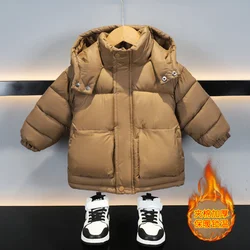 Parka infantil de invierno con capucha – Abrigo grueso de algodón