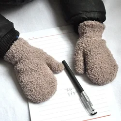 Manoplas cálidas para niños – Guantes color sólido para otoño invierno