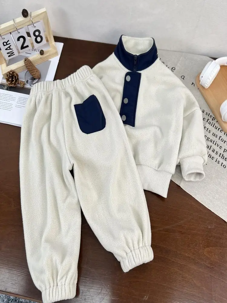 Conjunto de lana invierno niños – Sudadera y pants - imagen 5