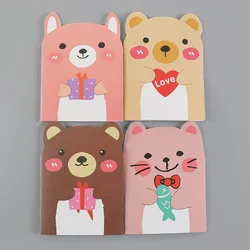Cuaderno diario del cole con dibujos de oso y gato
