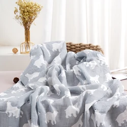 Manta de muselina algodón bambú para bebé – Suave envoltura estampada