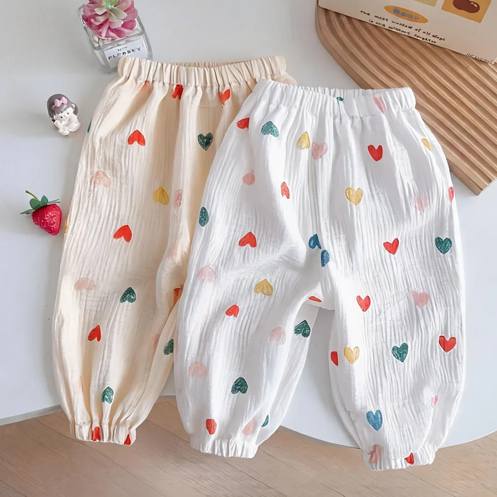 Pantalones antimosquitos de verano estilo harem para niños y niñas