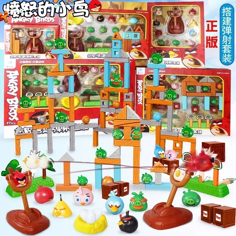Angrys Juguete educativo figura pájaro rojo de construcción divertida