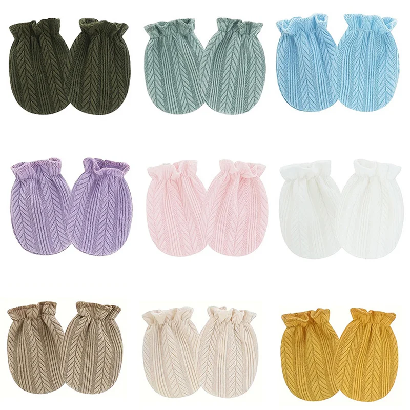 Guantes de recién nacido elásticos de color liso - imagen 3