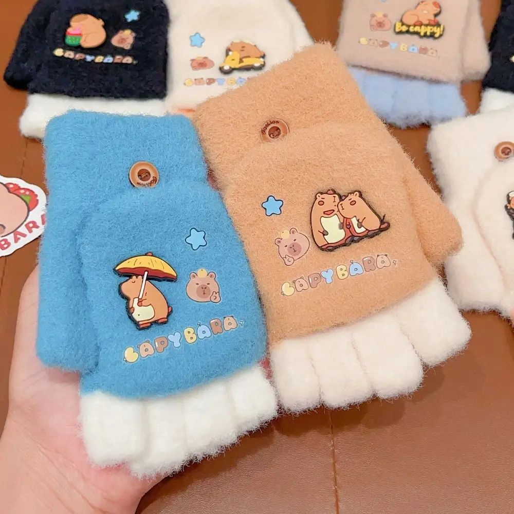 Guantes de invierno tipo manopla punto con tapa capibara - imagen 4