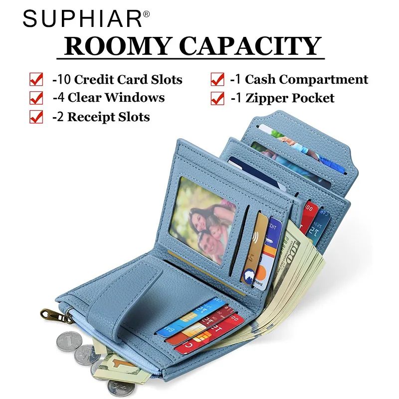 Cartera antirrobo con cremallera para tarjetas y monedas - imagen 4