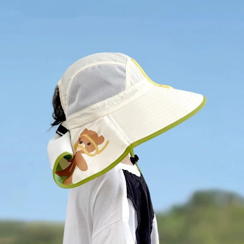 Sombrero de sol infantil de ala ancha, transpirable y con protección - imagen 5