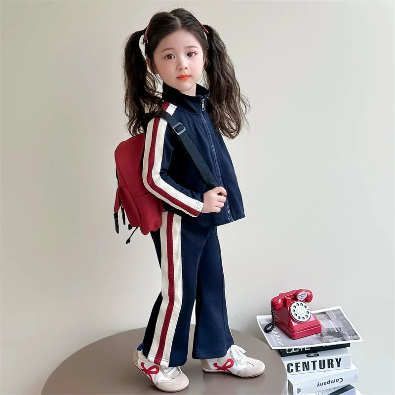 Chándal de niña a rayas de manga larga para otoño-invierno - imagen 5