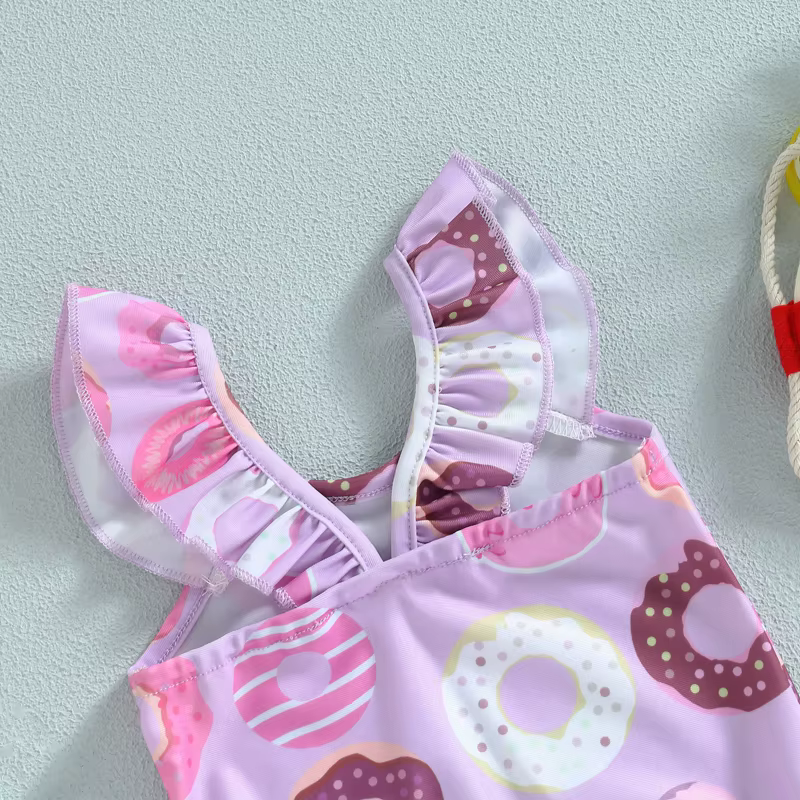 Tregren bañador infantil para niña con estampado donut