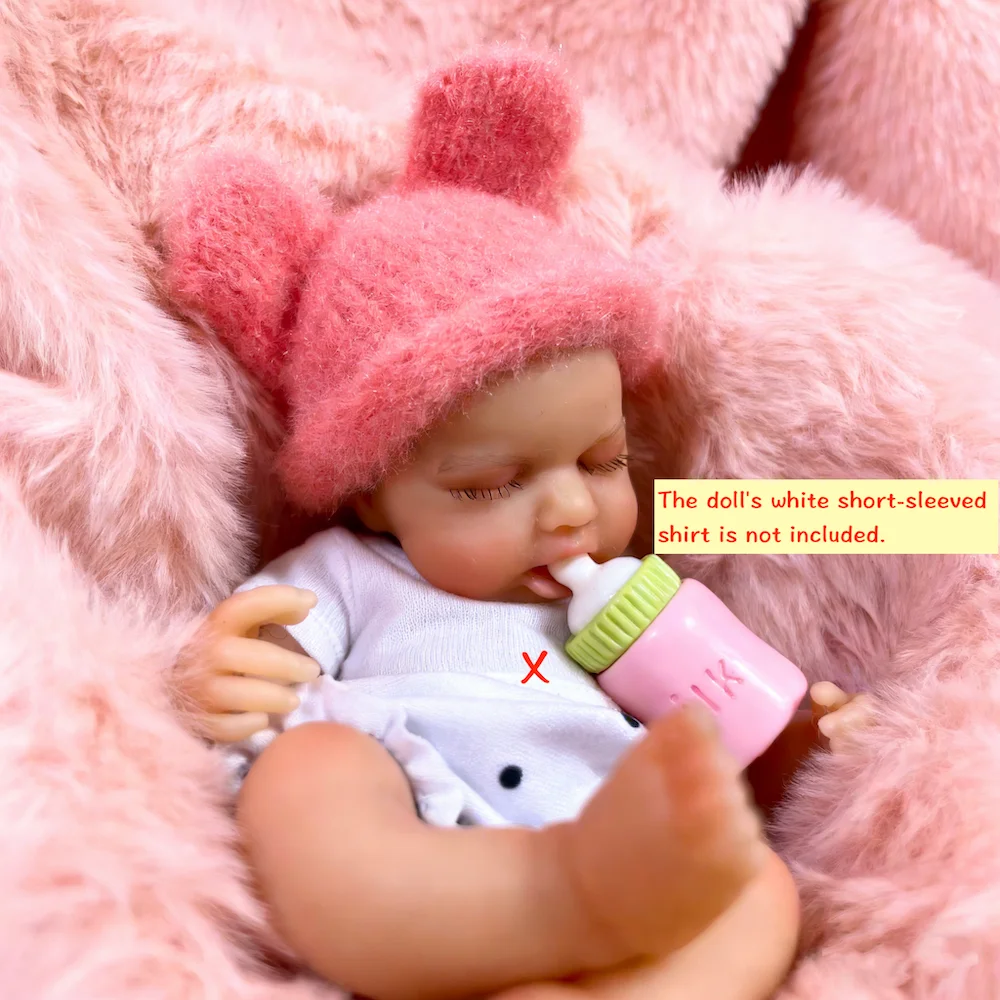 Muñeca reborn LouLou Girl de silicona sólida, cuerpo lavable - imagen 5
