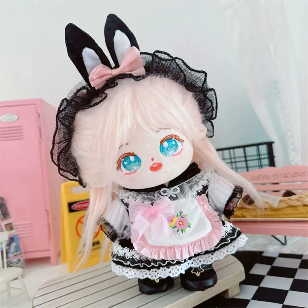 Conjunto de sirvienta para muñeca – Vestido, diadema y delantal - imagen 3