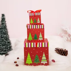 Cajas de regalo plegables personalizadas para Navidad infantil