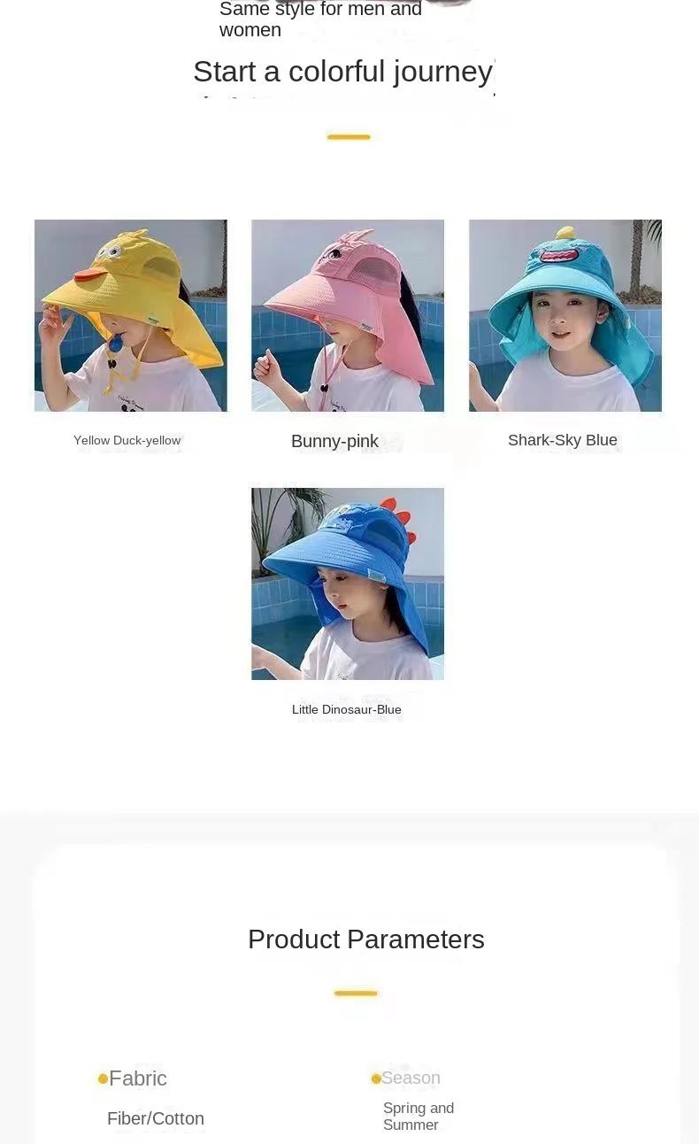 Detalles del ajuste y lavado del sombrero infantil