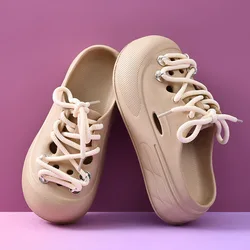 Sandalias con plataforma y cordones para niña – Ideal verano y playa