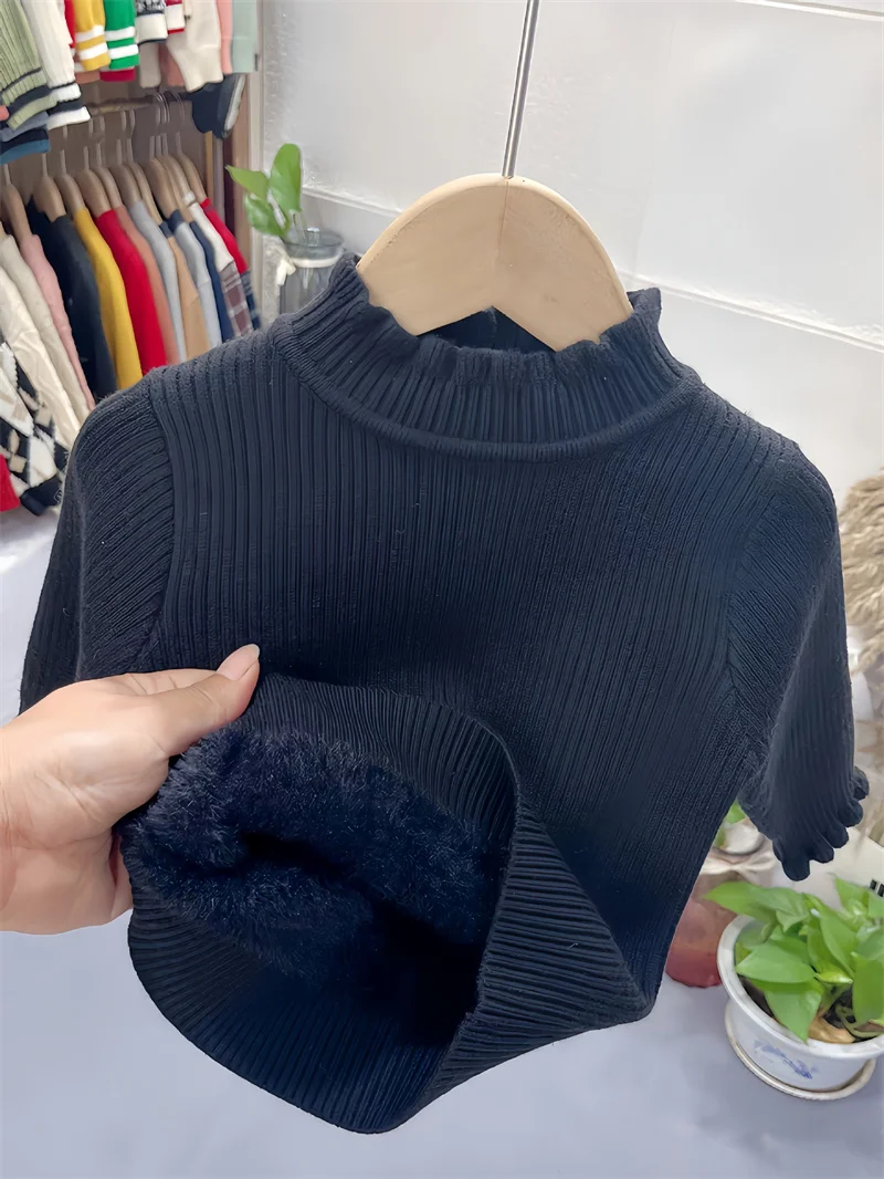 Jersey de lana infantil manga larga cálido para invierno - imagen 5