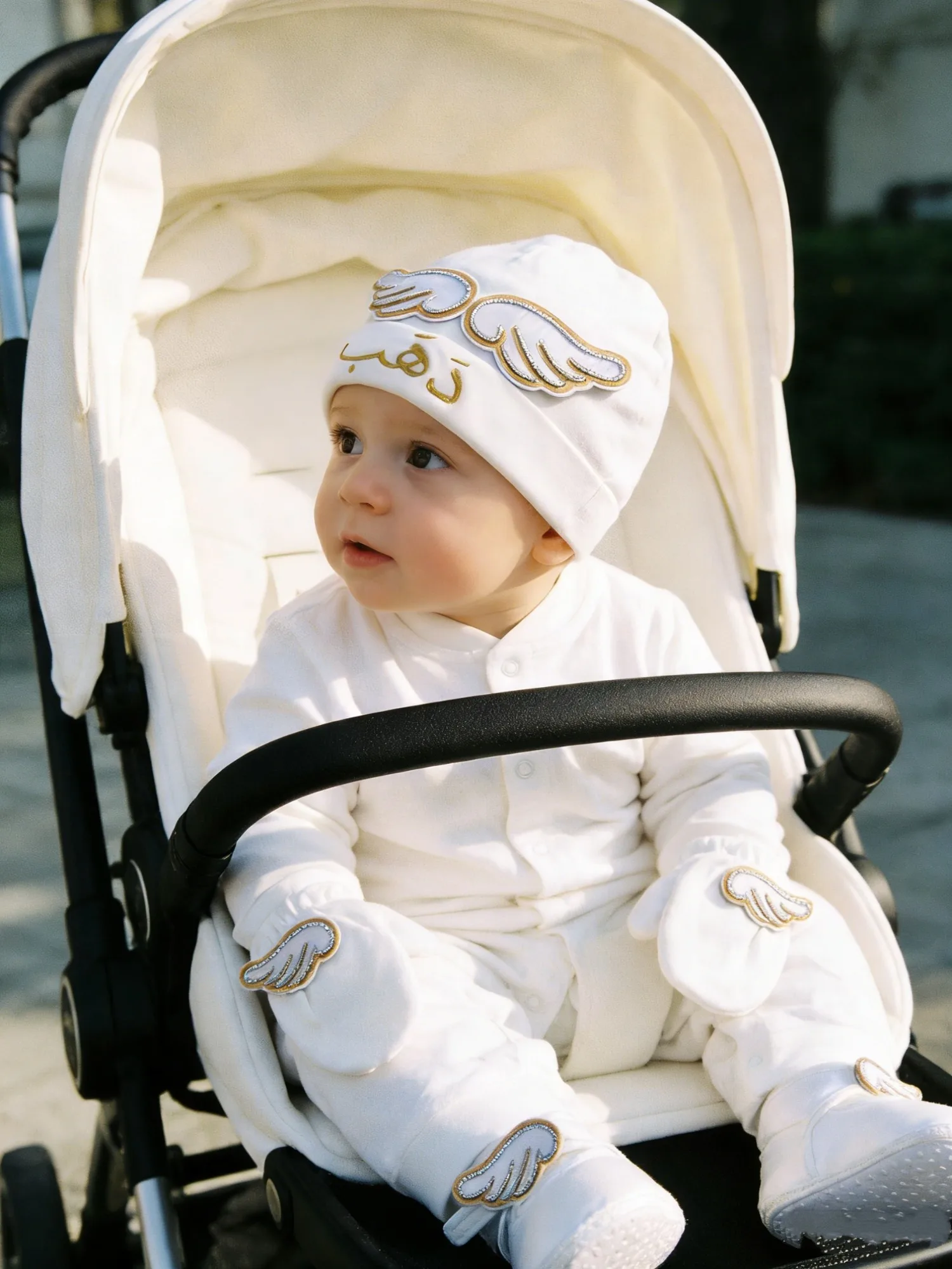 Traje de ángel blanco para bebé de ceremonia y fotos - imagen 4