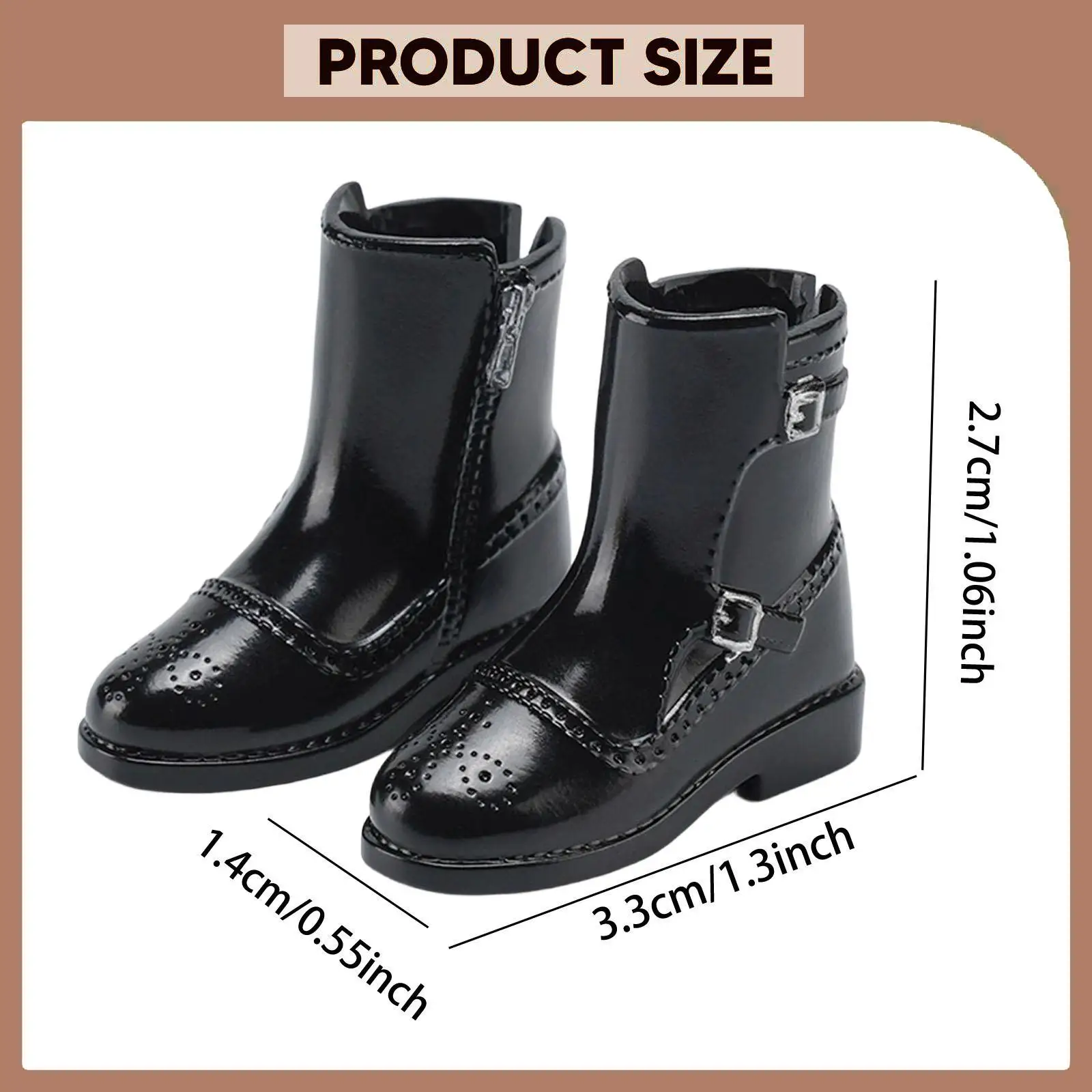 Botas miniatura para muñecas estilo formal de tubo corto - imagen 5