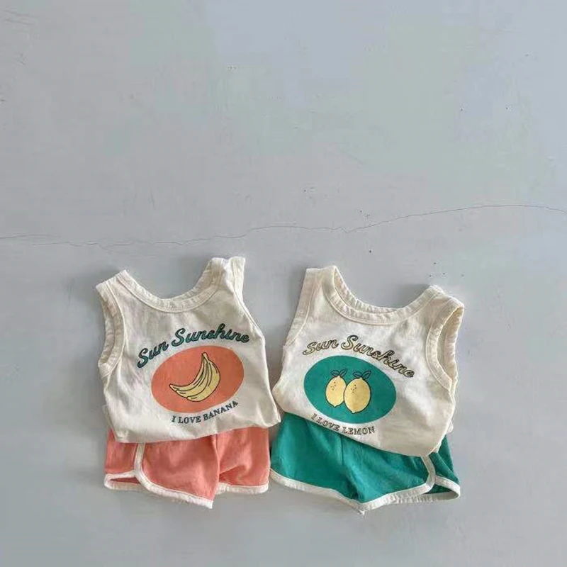 Conjunto verano bebé – Chaleco y pants corto de algodón