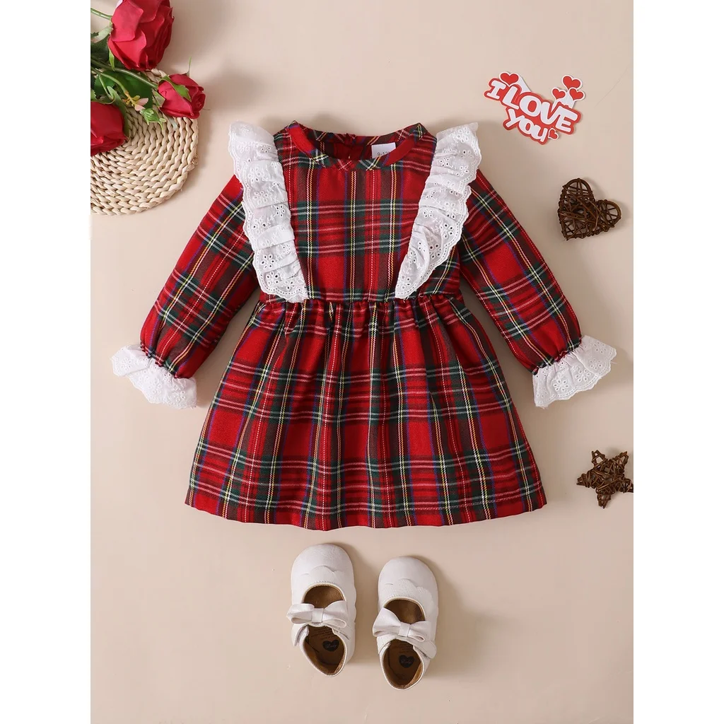 Vestido Navidad Mioglrie encaje pecho