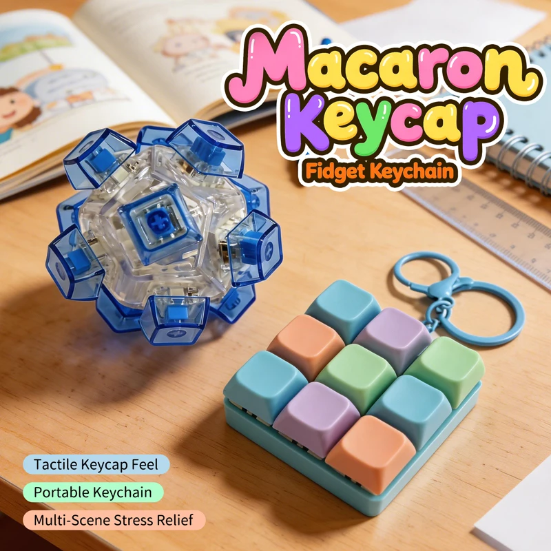 Llavero antiestrés Tetris con teclado y cubo esférico para niños - imagen 5