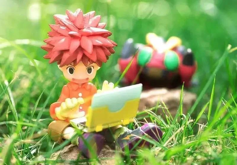 Detalle del rostro de la figura Greymon