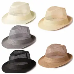 Sombrero de malla transpirable con ala enrollada y protección solar