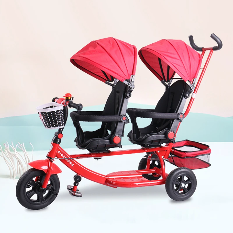 Vagón infantil Tandem Ride-On con estructura de acero antivuelco - imagen 2