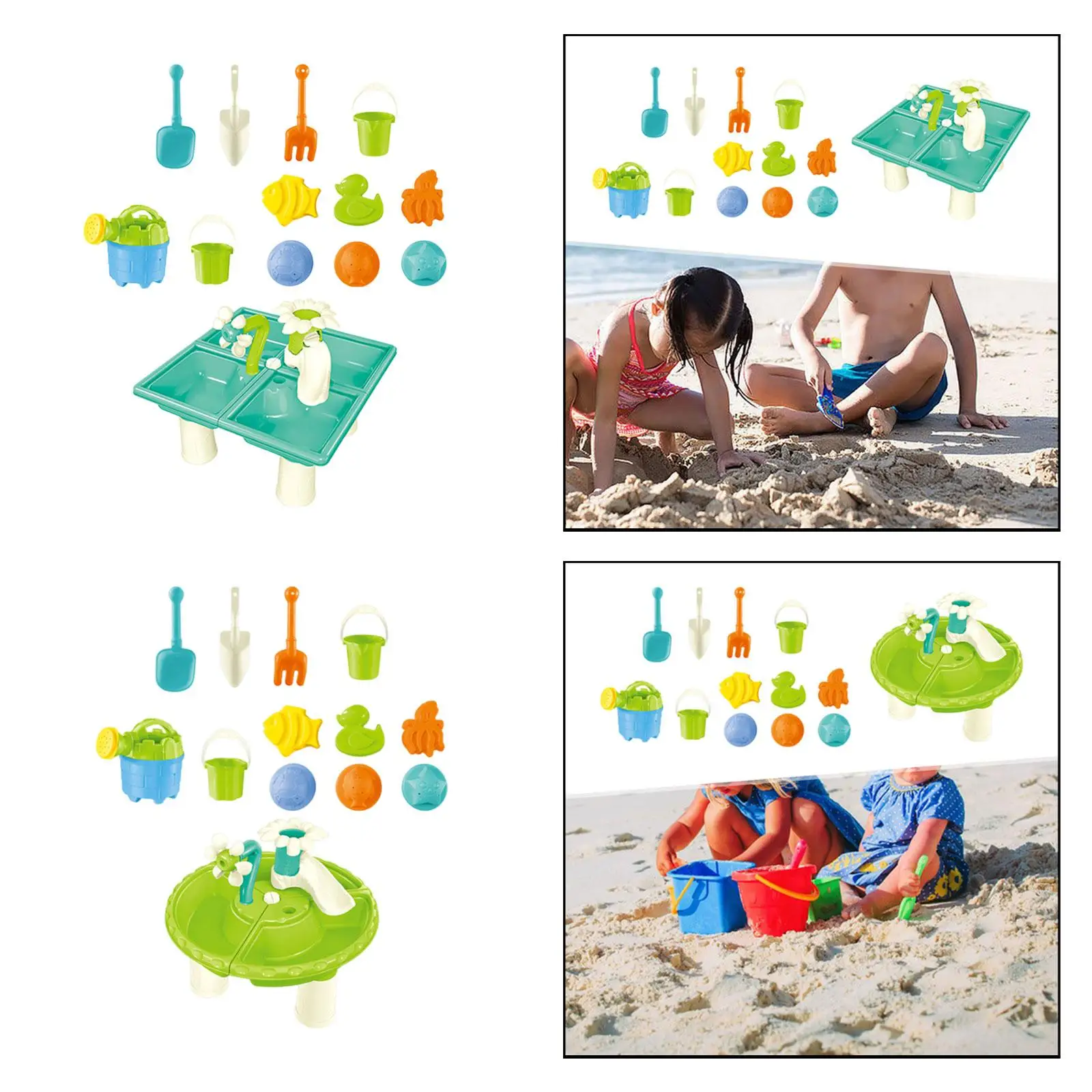 Juguetes de playa multicolor para niños: mesa de arena y agua - imagen 4