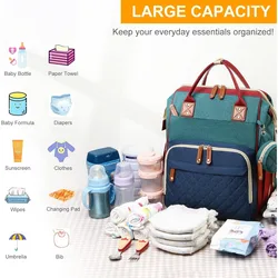 Mochila cambiador para bebé plegable con bolsa de pañales