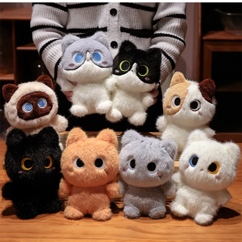 Peluche gato siamés naranja y negro – Muñeco suave infantil