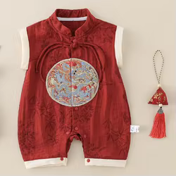 Conjunto de verano para recién nacido: mono algodón sin mangas