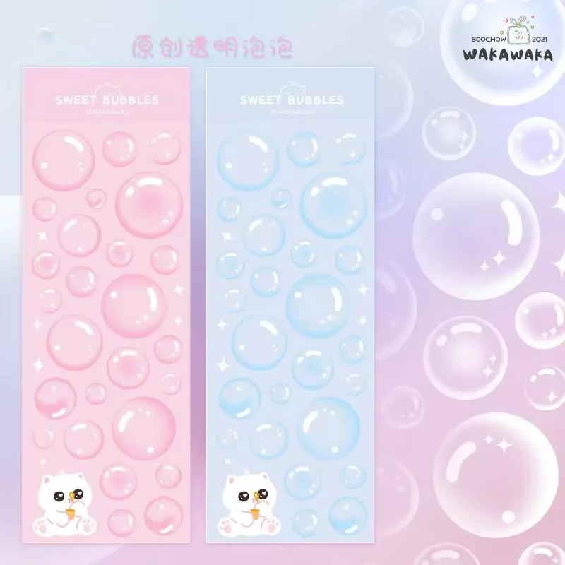 Pegatinas de burbujas con estrellas y corazones para álbum infantil - imagen 5
