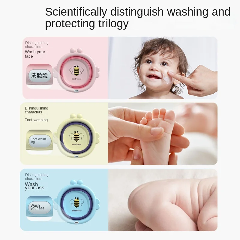Bañera y orinal portátil 3 piezas – Plegable viaje bebé - imagen 4
