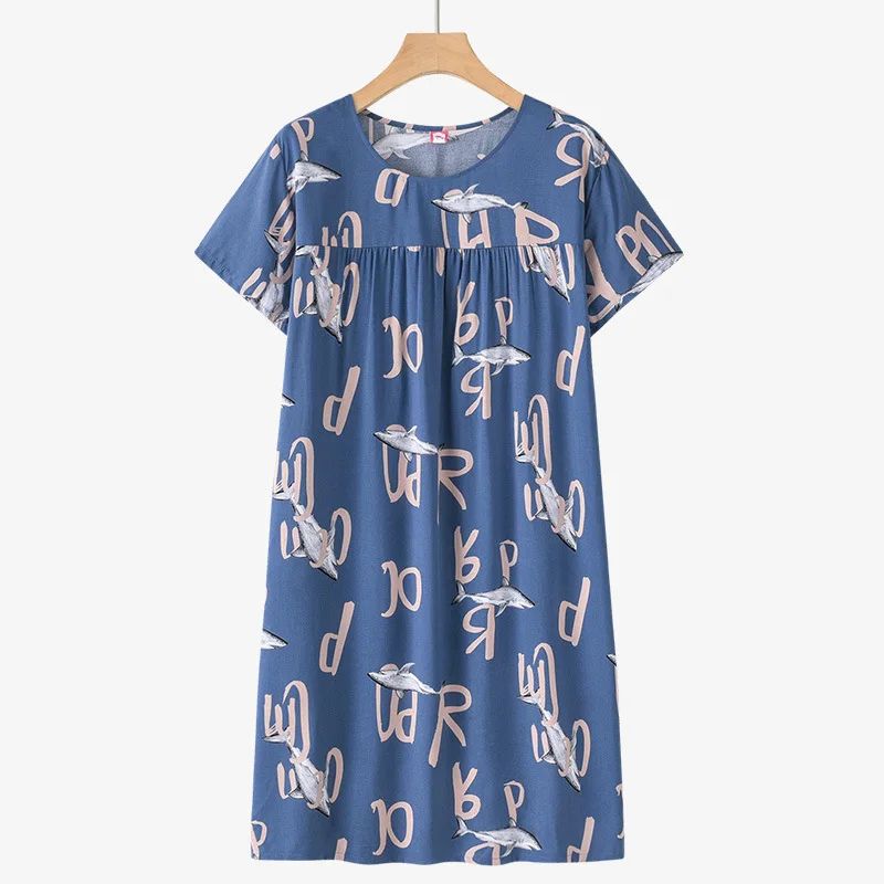Camisón de algodón y seda con manga corta – Ligero - imagen 5