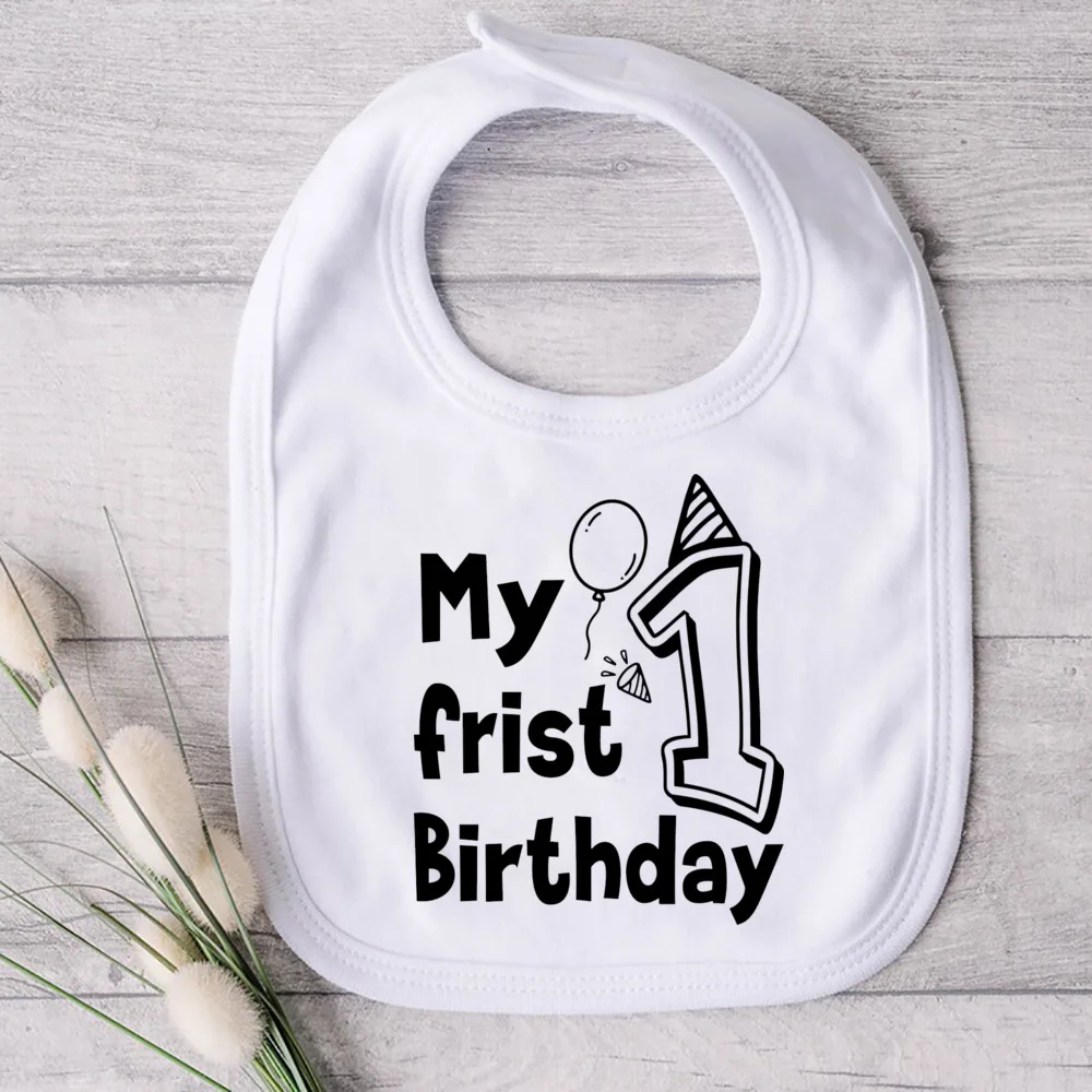Babero de algodon para bebe - Primer cumple y regalo bautizo - imagen 5