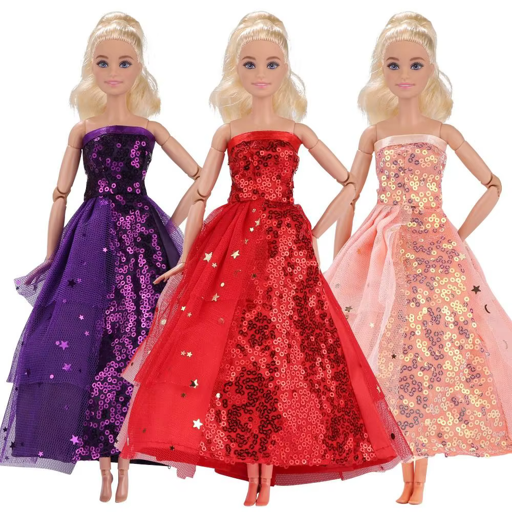 Vestido de lentejuelas elástico para muñecas BJD – Fiesta elegante - imagen 2