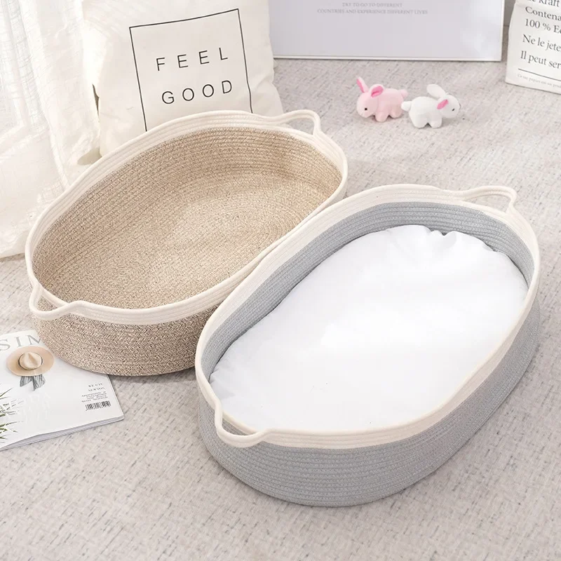 Cesta moisés de algodón natural para bebé recién nacido - imagen 3