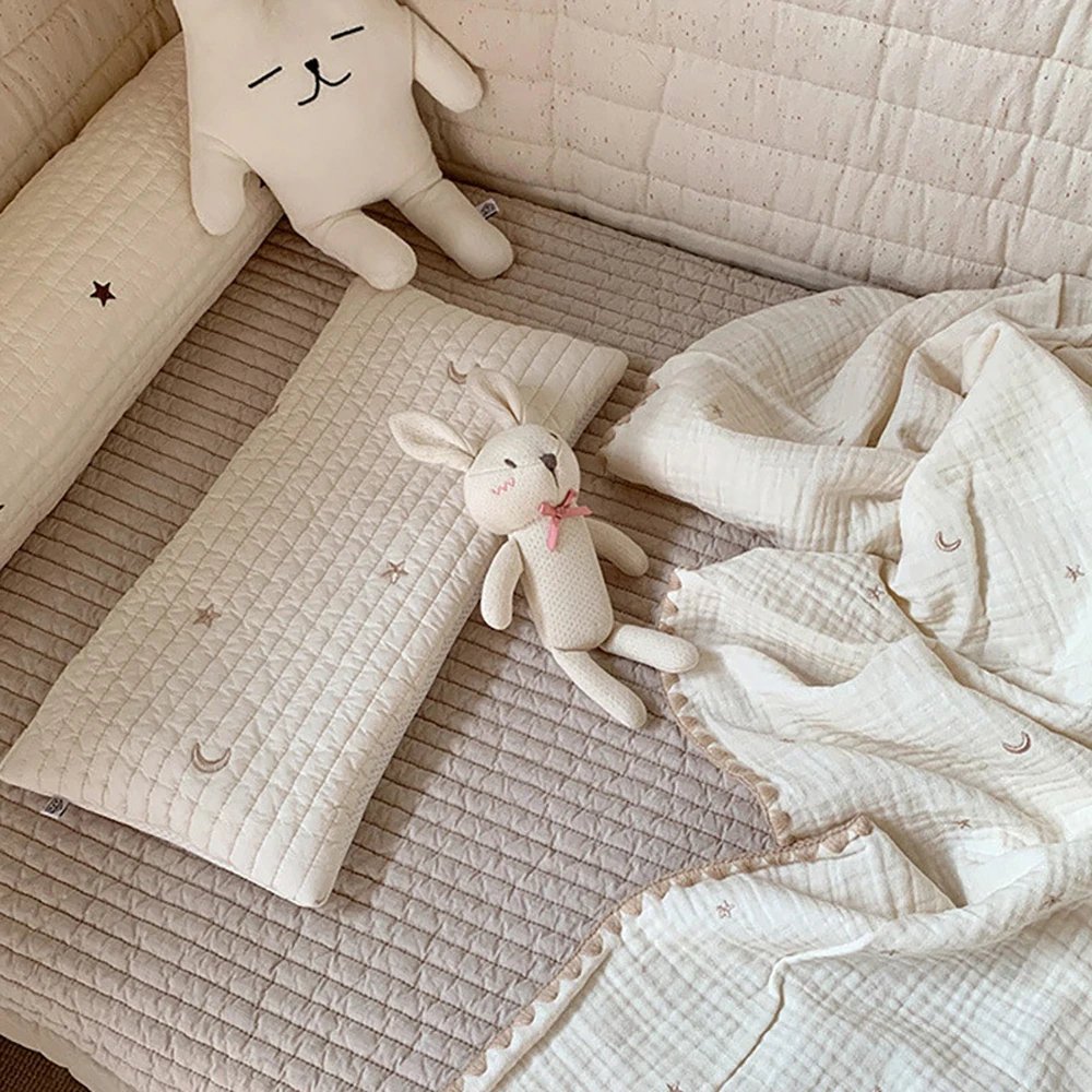 Almohada plana para bebé recién nacido de algodón acolchado suave - imagen 3