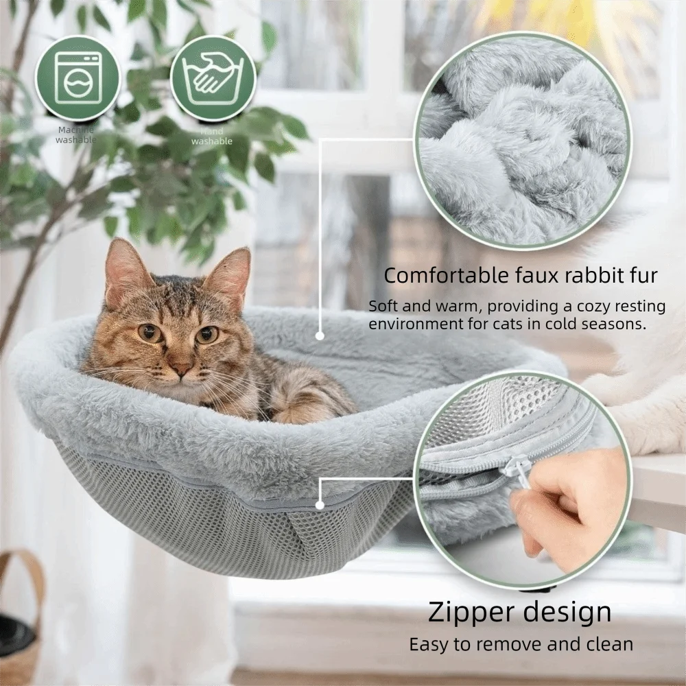 Cama semicircular para gatos desmontable antideslizante plegable - imagen 3