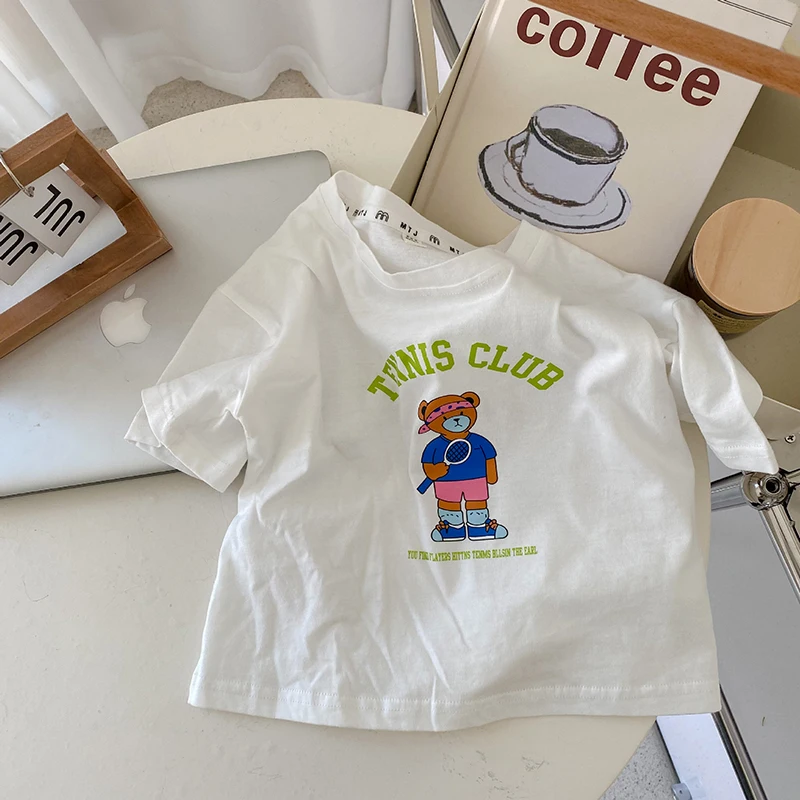 Camiseta manga corta alfabeto algodón niños – Milangel verano - imagen 5