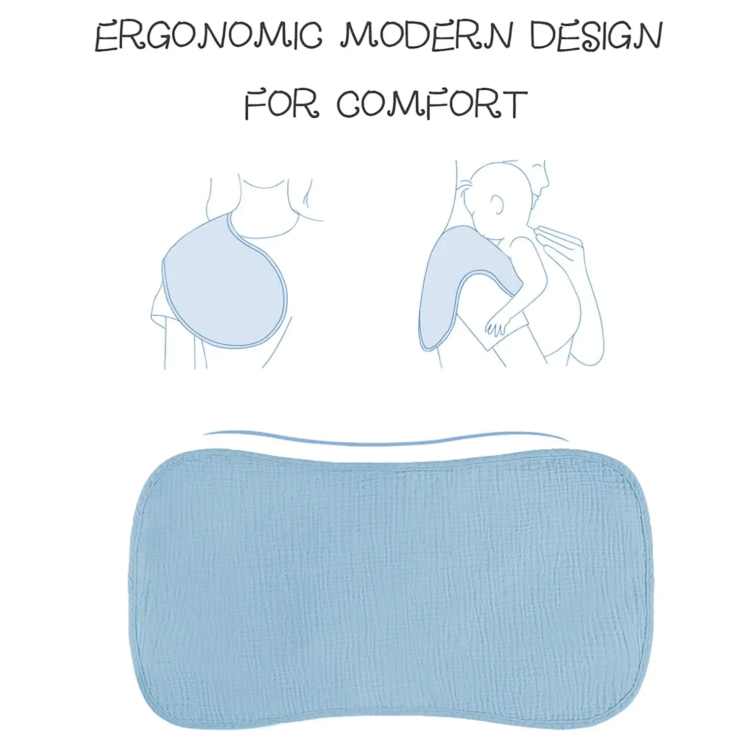 Paños de eructar unisex algodón 100% grandes para recién nacidos - imagen 5