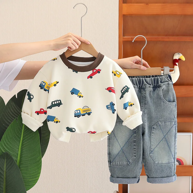 Conjunto bebé de camiseta manga larga con pantalón primavera y otoño - imagen 2